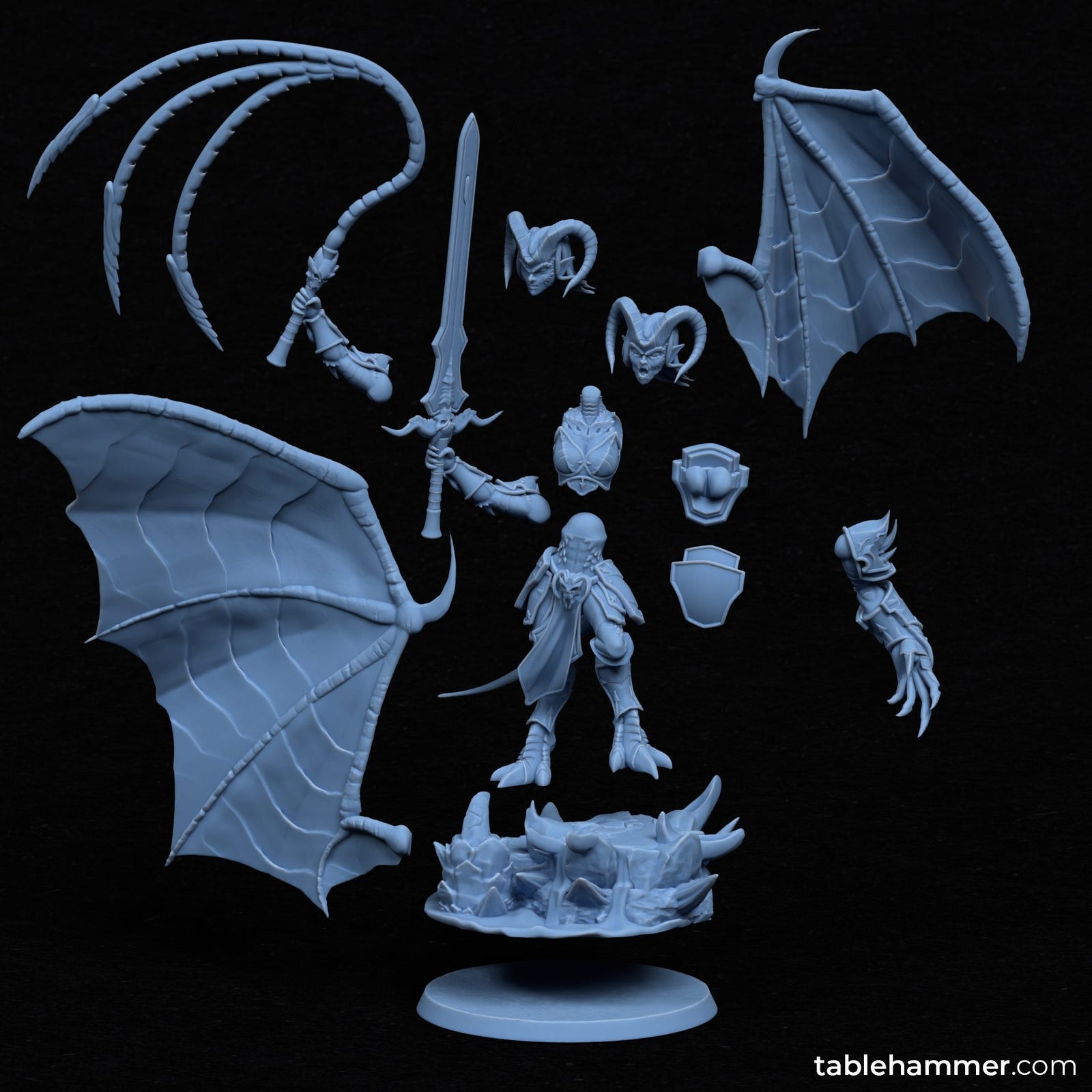 Nyssara the Cursed – Demon Queen of Shadows (60mm Base) | Buy Online from The Home Crafters
