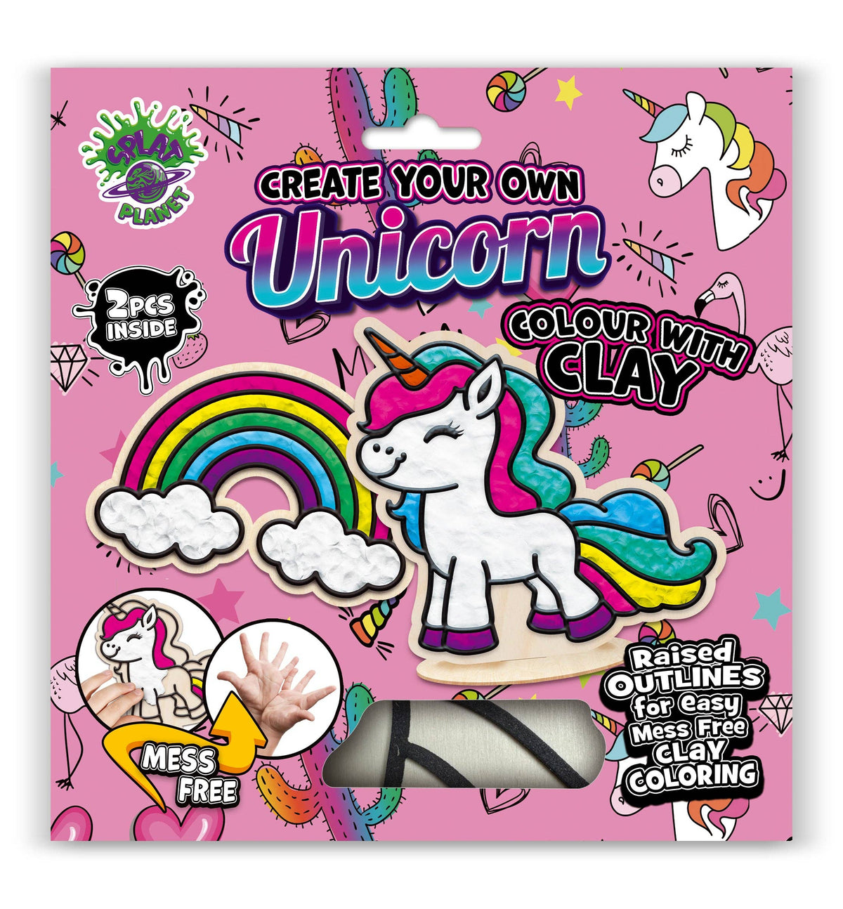 Unicorn Clay Colouring Kit