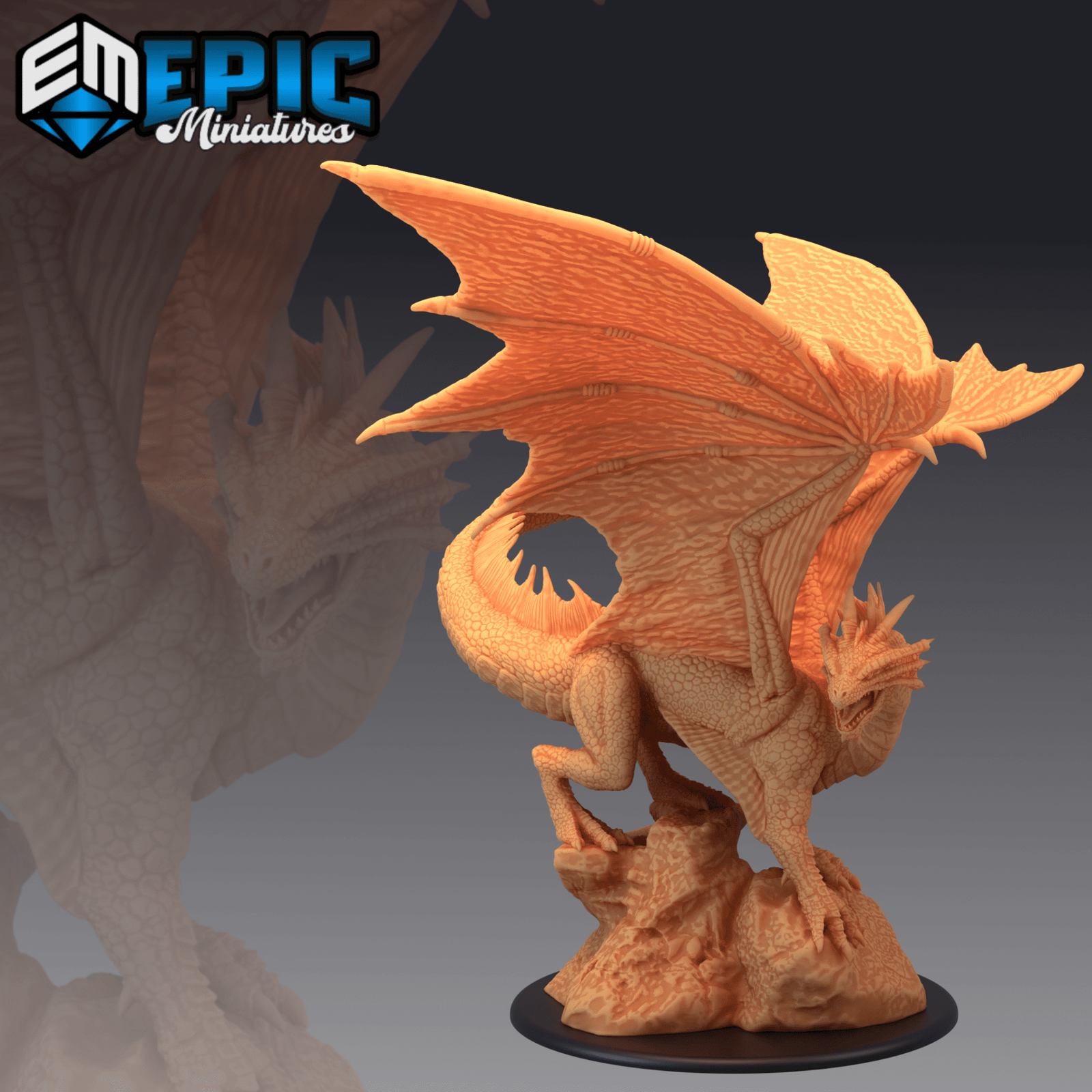 Bronze Dragon - Treasure Hunt Collection | Dungeons and Dragons Miniatures | Epic Miniatures | Fantasy RPG | Buy Online from The Home Crafters