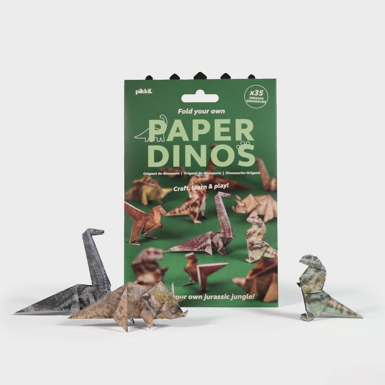 Paper Dinos | Perfect For Dino Enthusiasts | Cute DIY Origami Kit | Buy Online from The Home Crafters