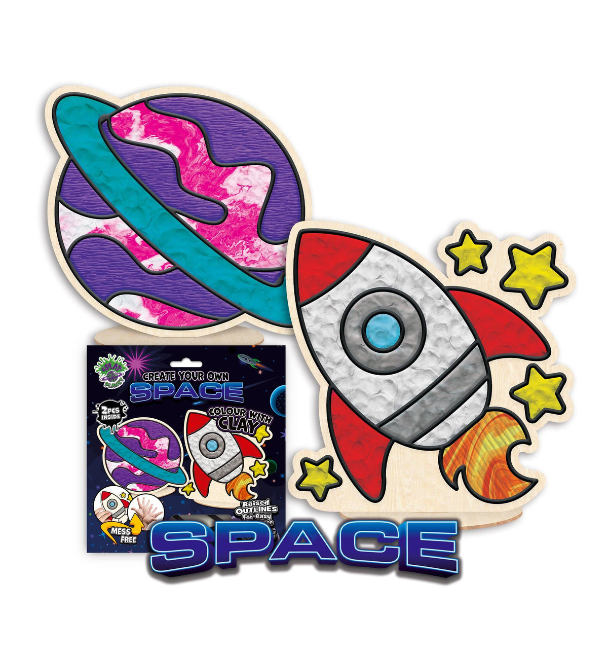 Space Clay Colouring Kit