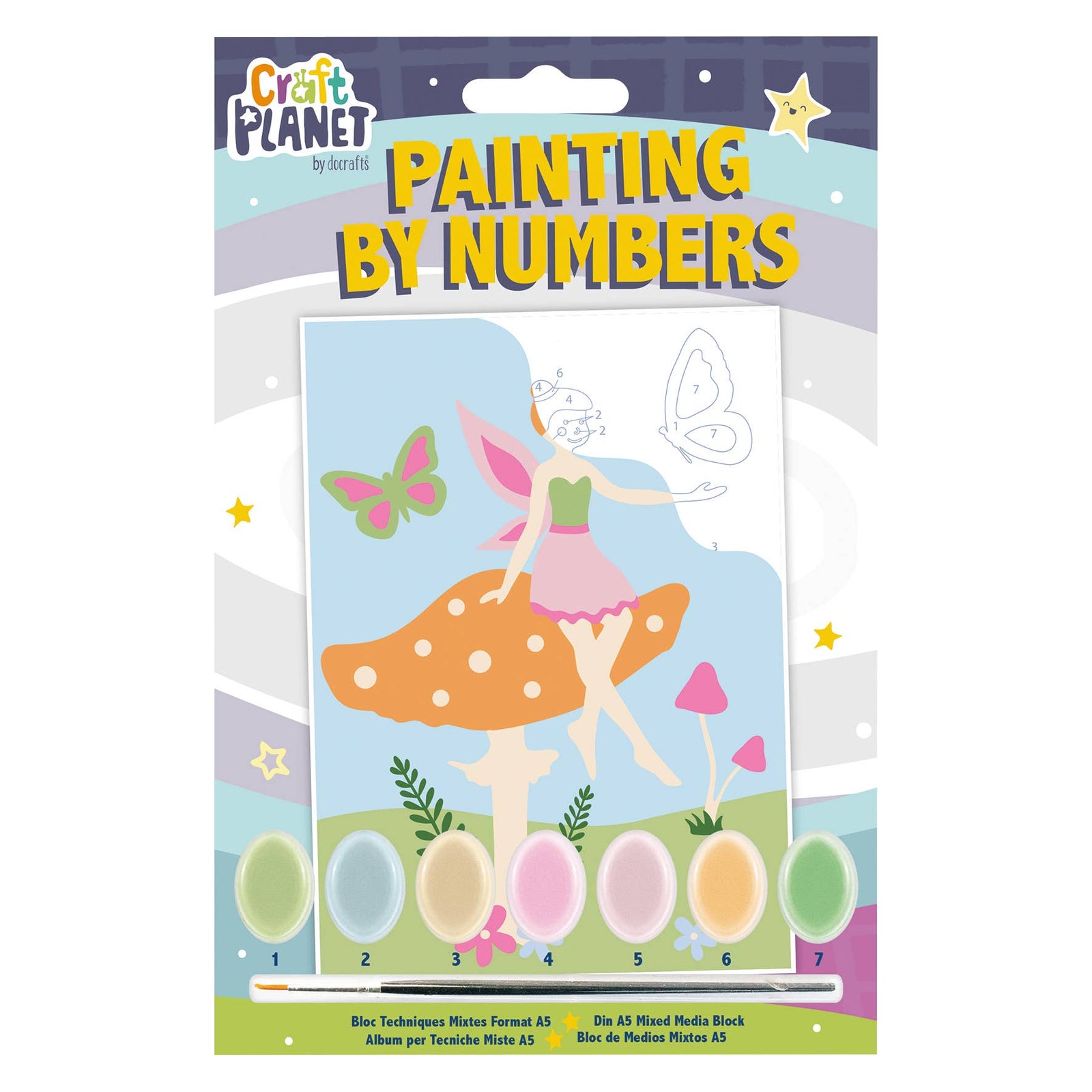 Craft Planet Mini Paint By Numbers Kit - Fairy | Buy Online from The Home Crafters