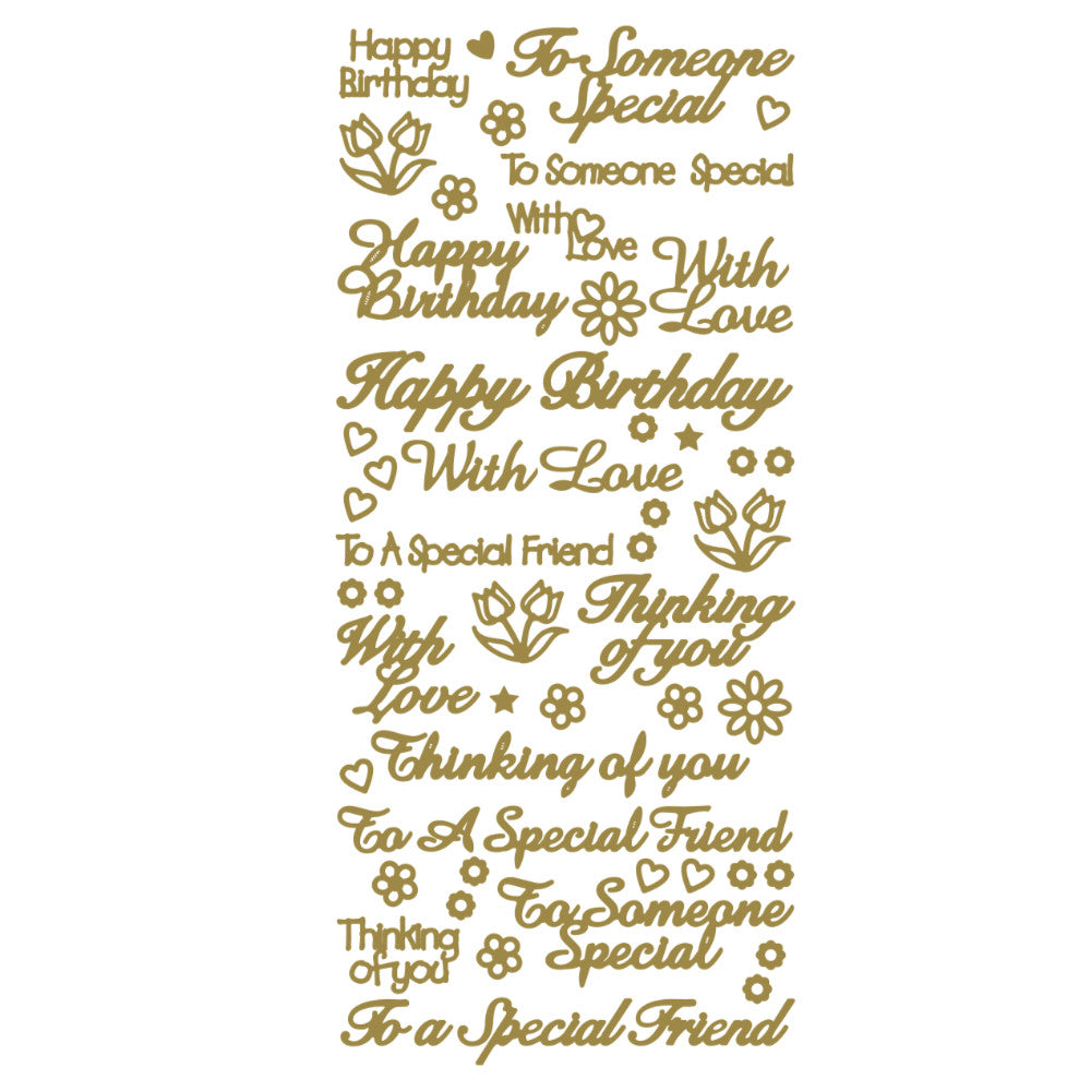 Someone Special, Thinking of You, Friend, Birthday Flowers Peeloff Stickers