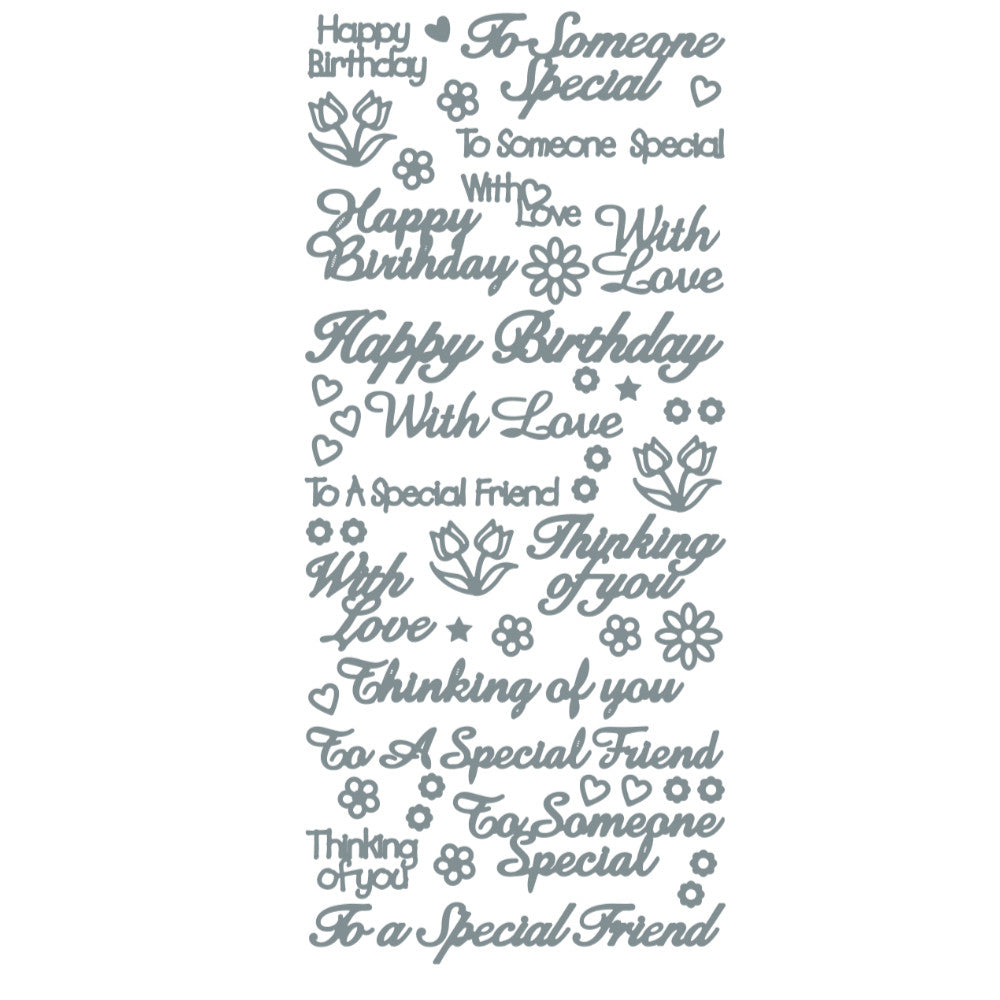 Someone Special, Thinking of You, Friend, Birthday Flowers Peeloff Stickers