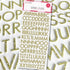 Love to Craft Alphabet and Number Stickers - Gold Glitter