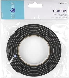 Dot and Dab 4mm Black Foam Tape - 2.5m