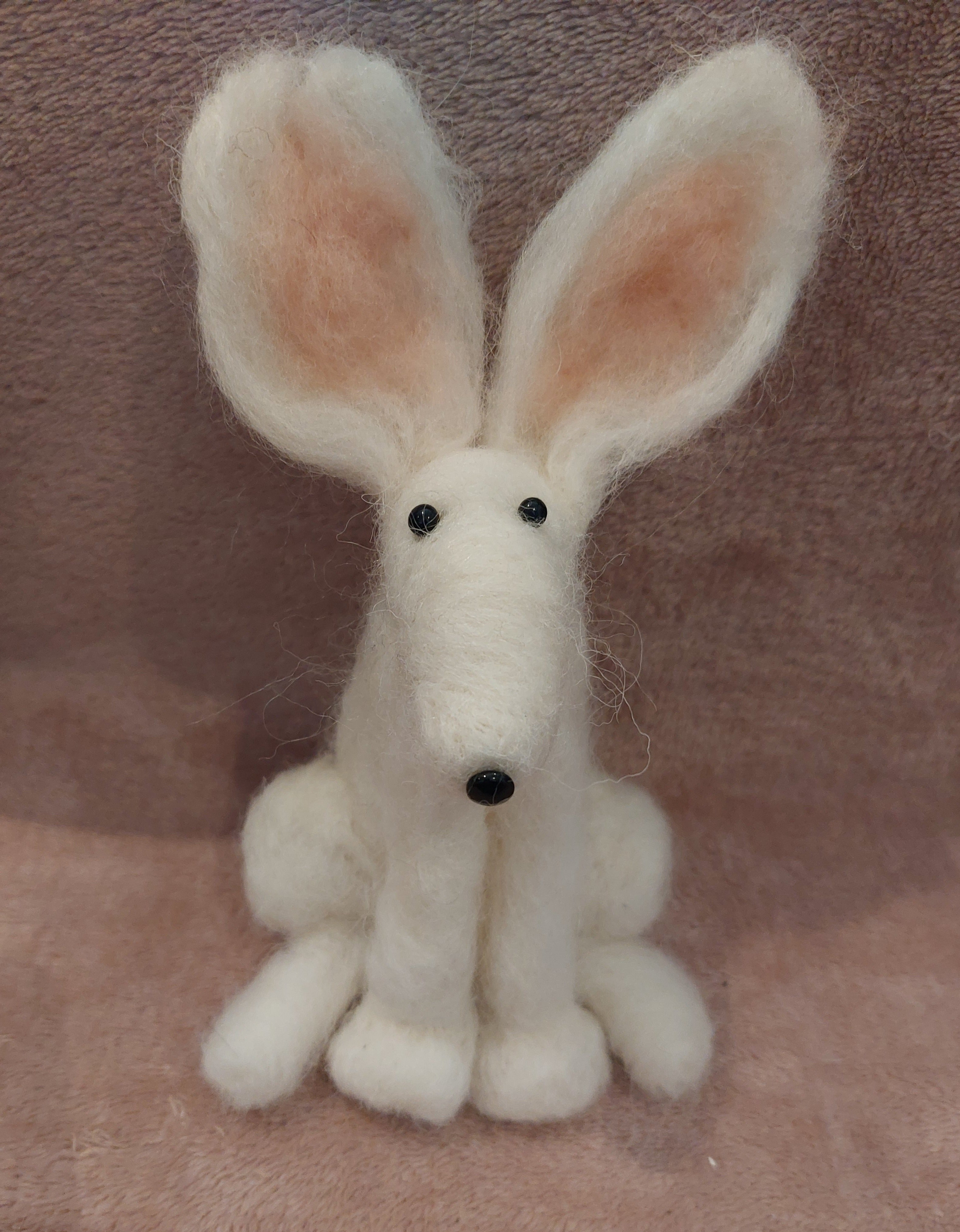 White Bunny - Fairy Fae Handmade Needle Felt Decoration