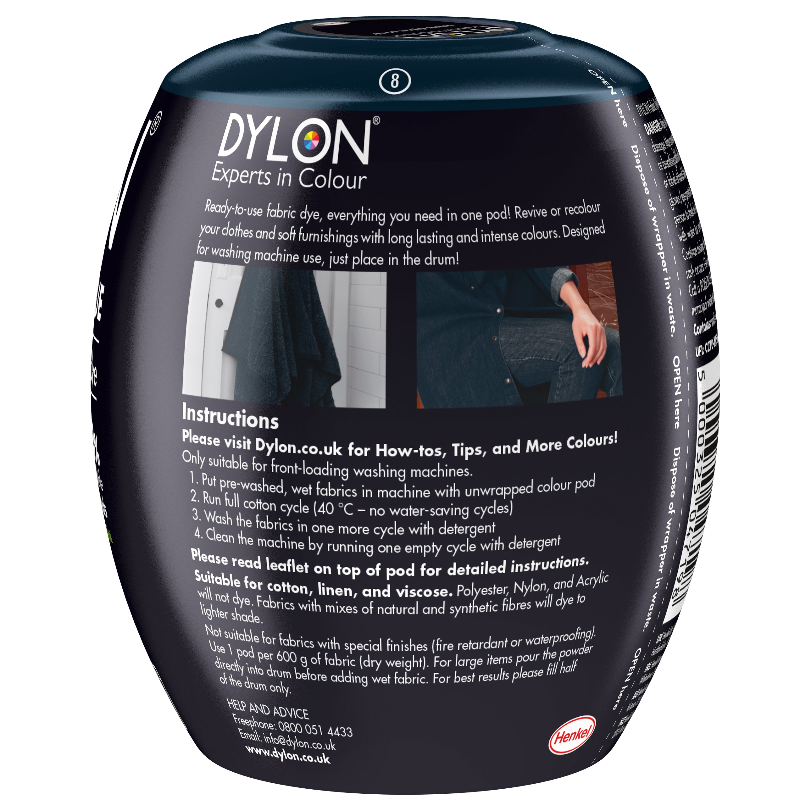 Dylon Machine Dye Pod: 08 Navy Blue