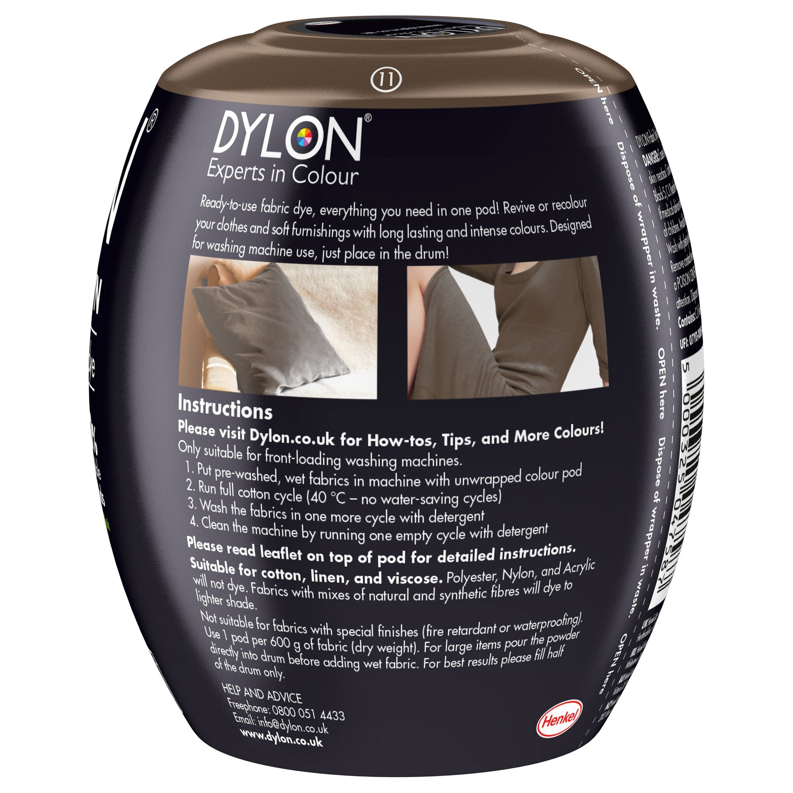 Dylon Machine Dye Pod: 11 Espresso Brown