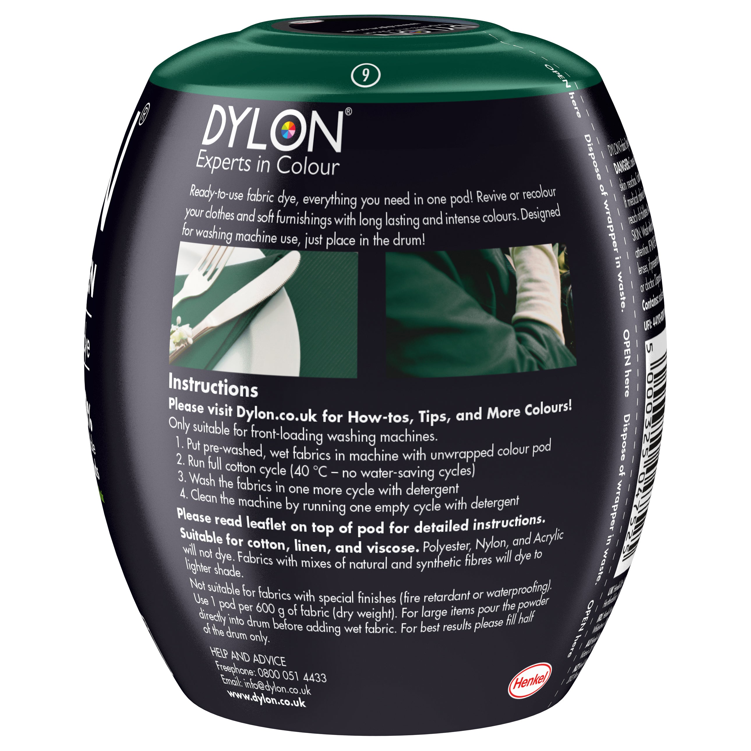 Dylon Machine Dye Pod: 09 Forest Green