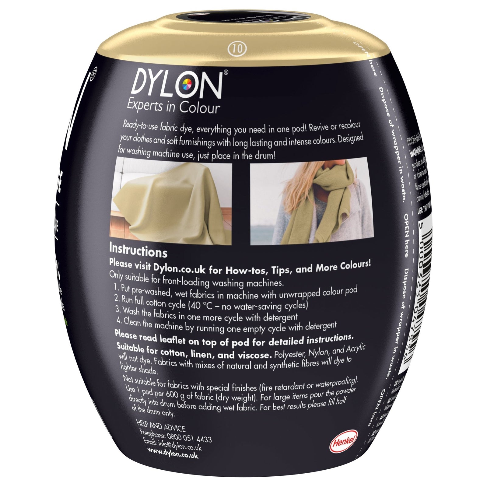 Dylon Machine Dye Pod: 10 Sandy Beige | Buy Online from The Home Crafters