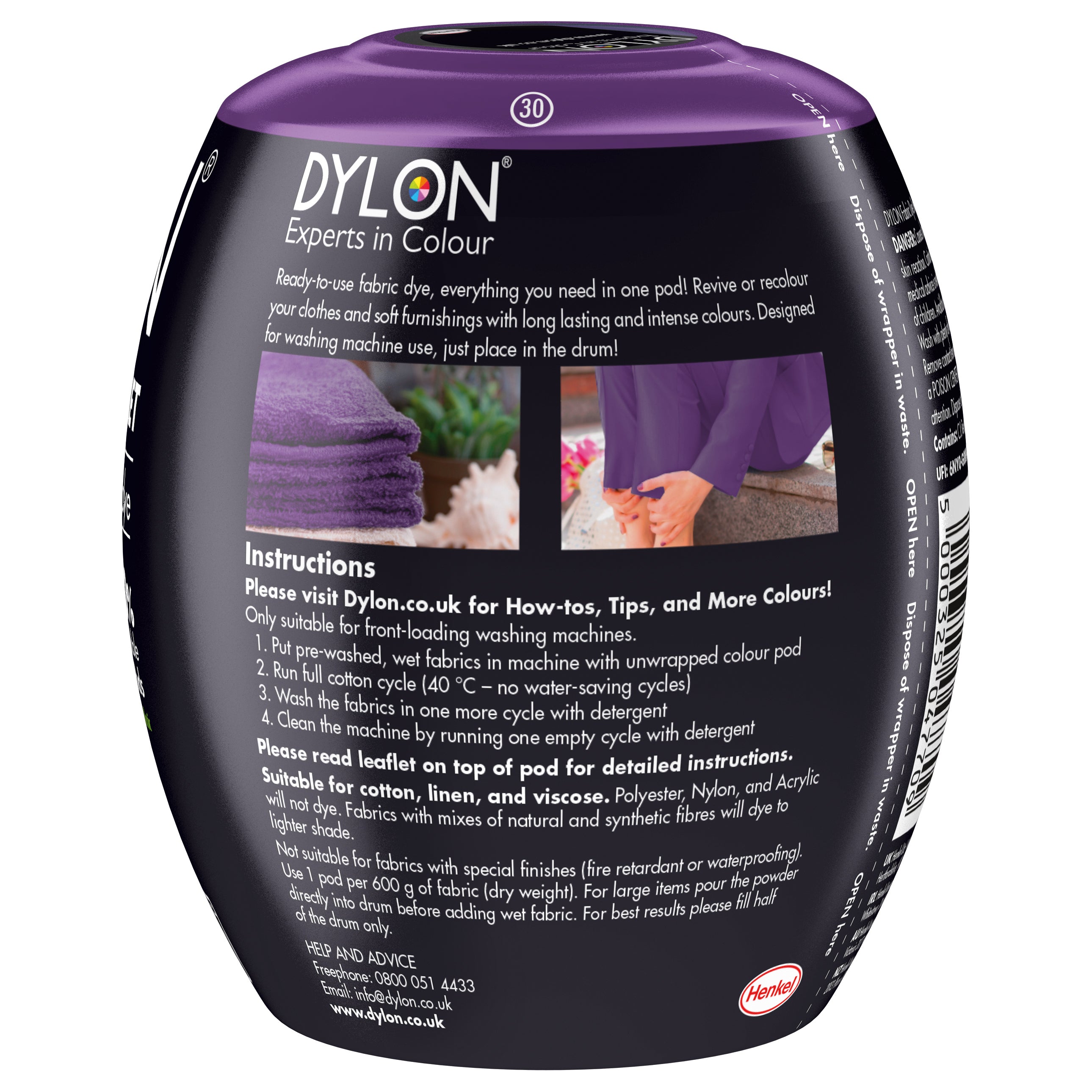 Dylon Machine Dye Pod: 30 Deep Violet