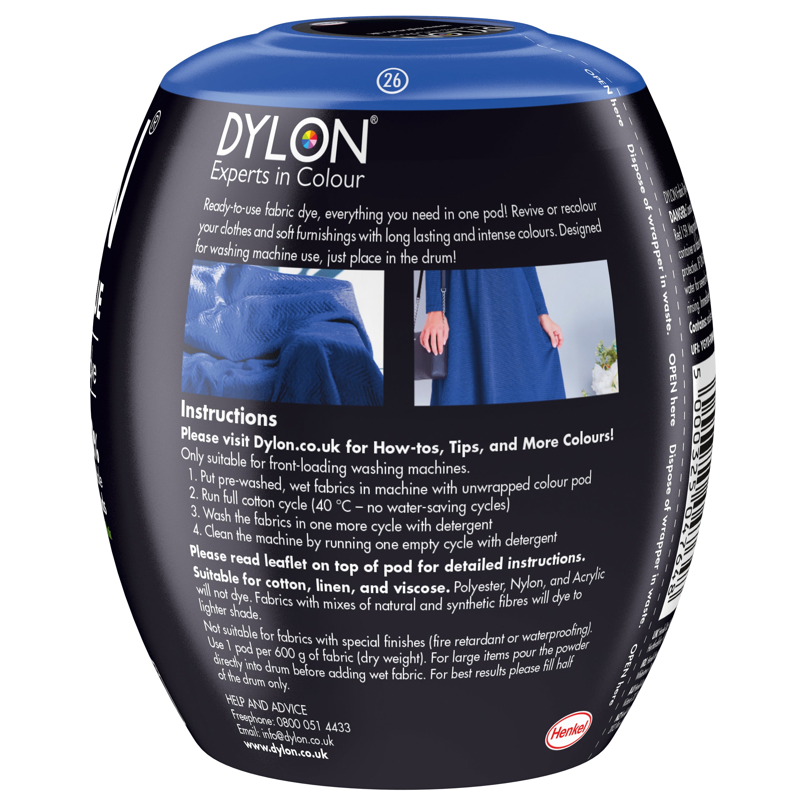 Dylon Machine Dye Pod: 26 Ocean Blue