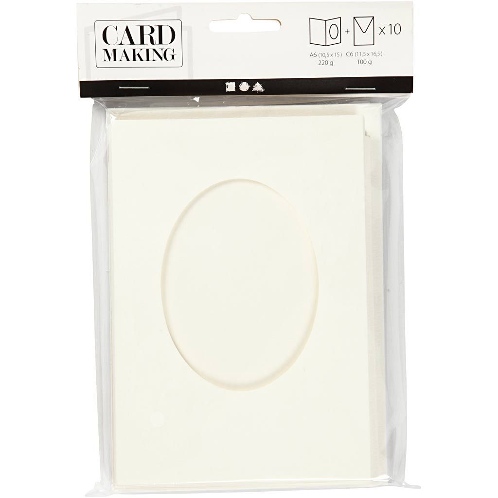 Passepartout Oval Aperture Blank Cards - 10pk | Buy Online from The Home Crafters