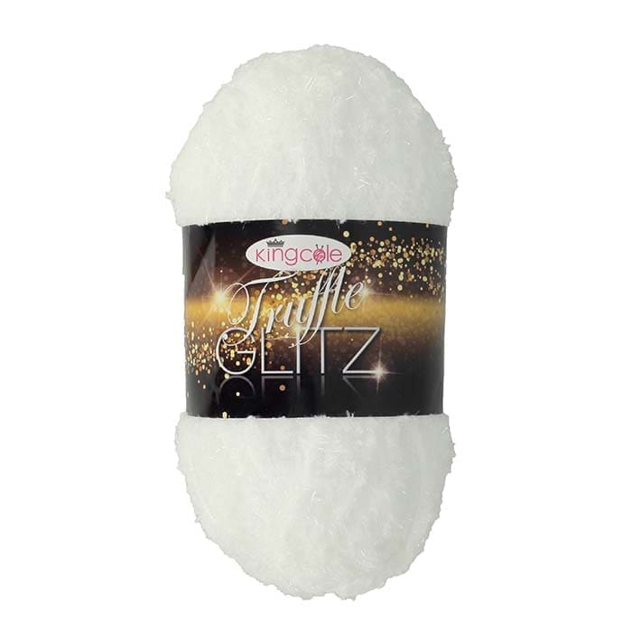 King Cole Truffle Glitz Double Knit Chunky Yarn: 100g - Snow White | Buy Online from The Home Crafters