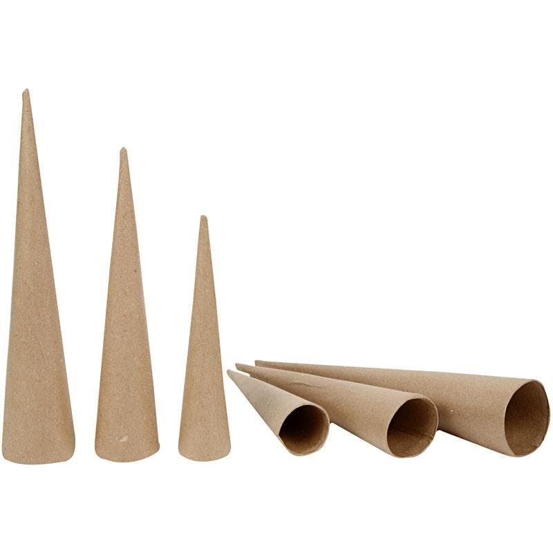 Simple Cardboard Cones - 3pc