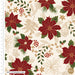 100% Cotton Christmas Fabric - Classic Poinsettia Cream - 44" | Buy Online from The Home Crafters