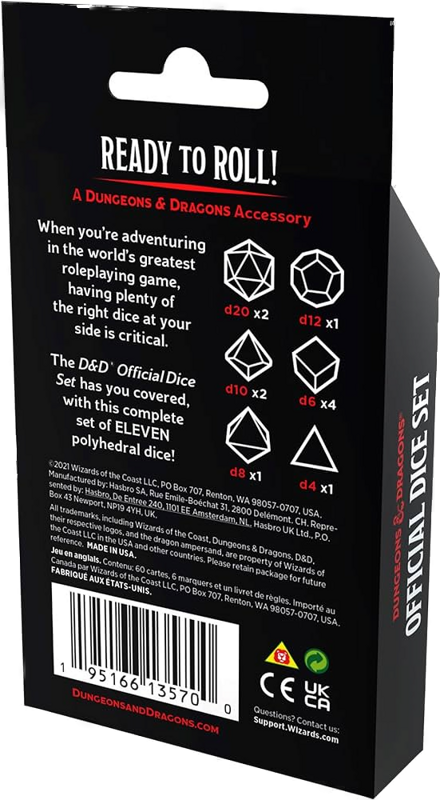 D&D: Dungeons & Dragons Official Dice Set - 11pc