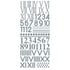 Big Numbers & Roman Numerals (for clocks) Peeloff Stickers