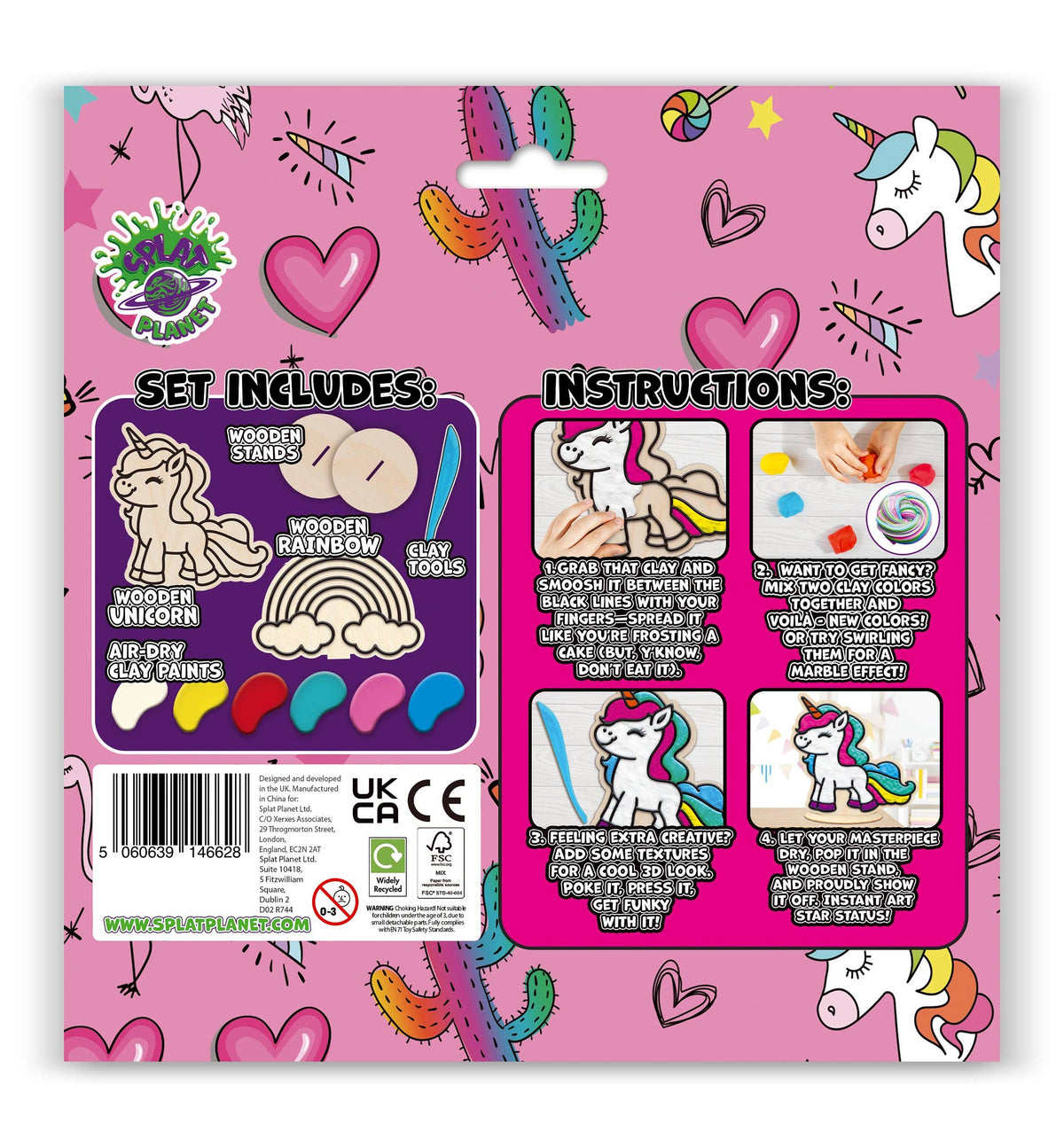 Unicorn Clay Colouring Kit