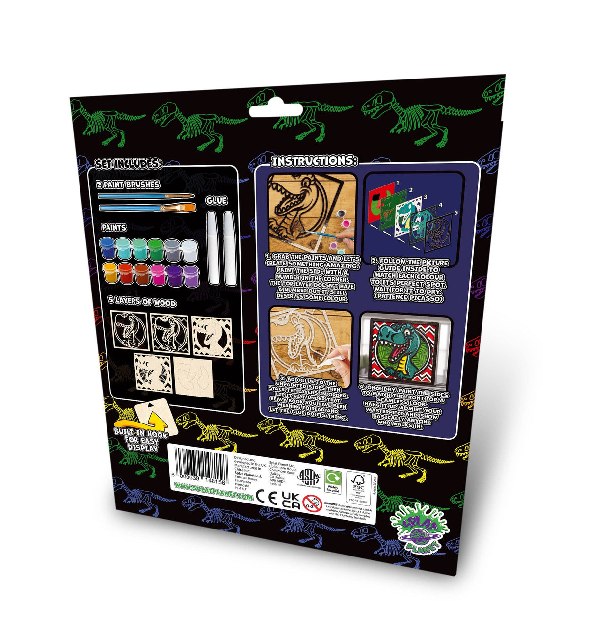 Wooden Dinosaur Art Craft Kit