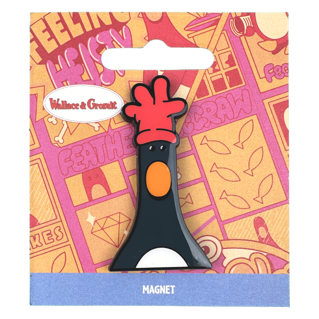 Wallace & Gromit Feathers Head Magnet