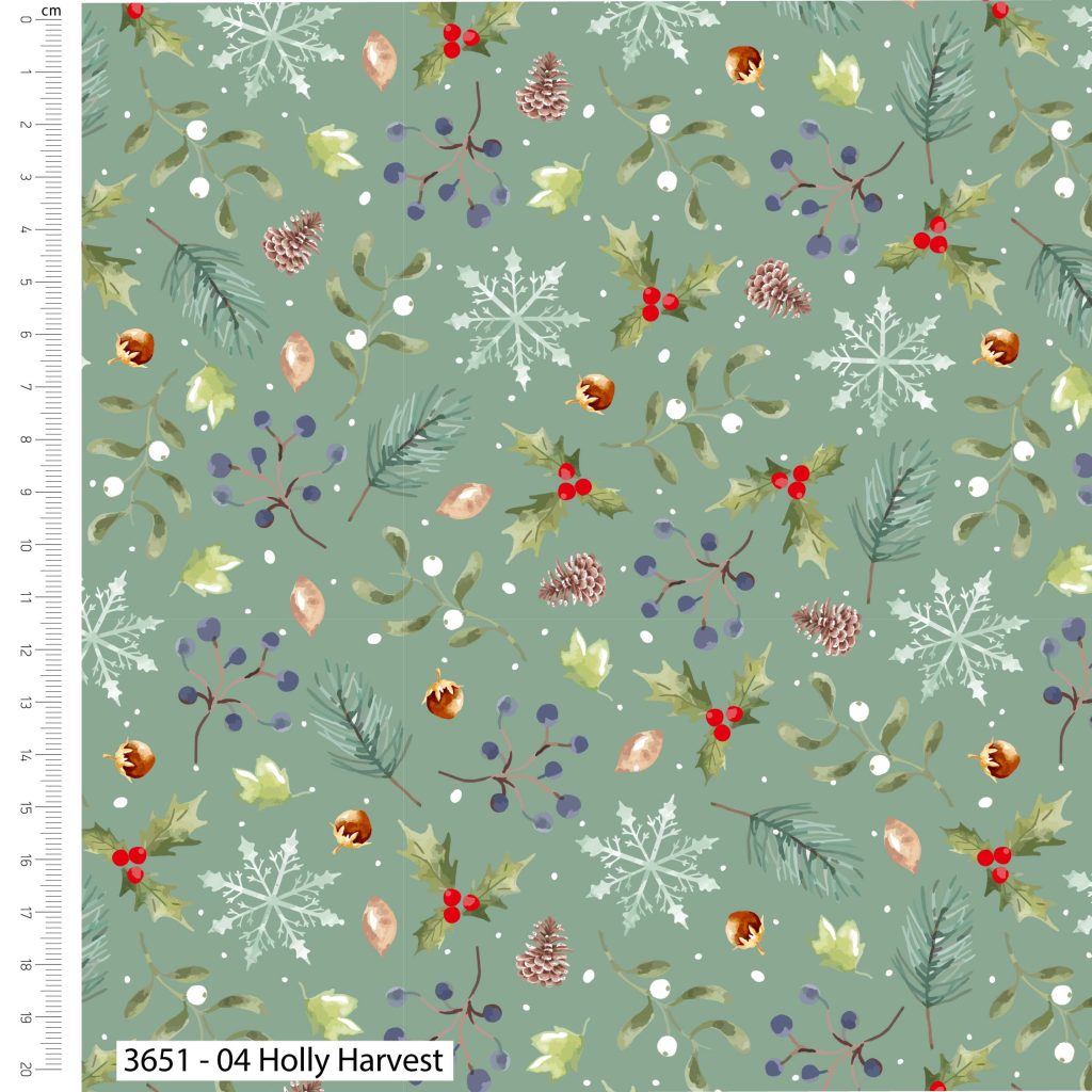 100% Cotton 5pc Festive Fat Quarter Bundle - Feathered Foliage | Buy Online from The Home Crafters