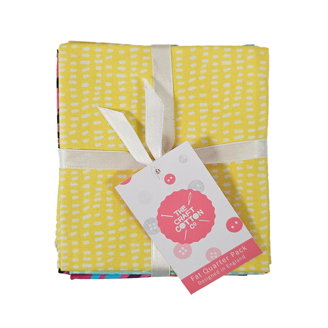 100% Cotton 5pc Fat Quarter Bundle - Girl Power