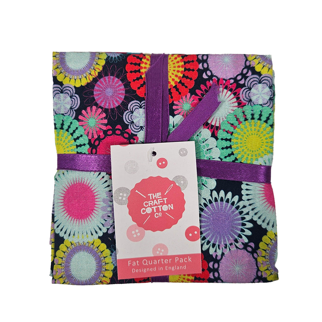 100% Cotton 5pc Fat Quarter Bundle - Geo