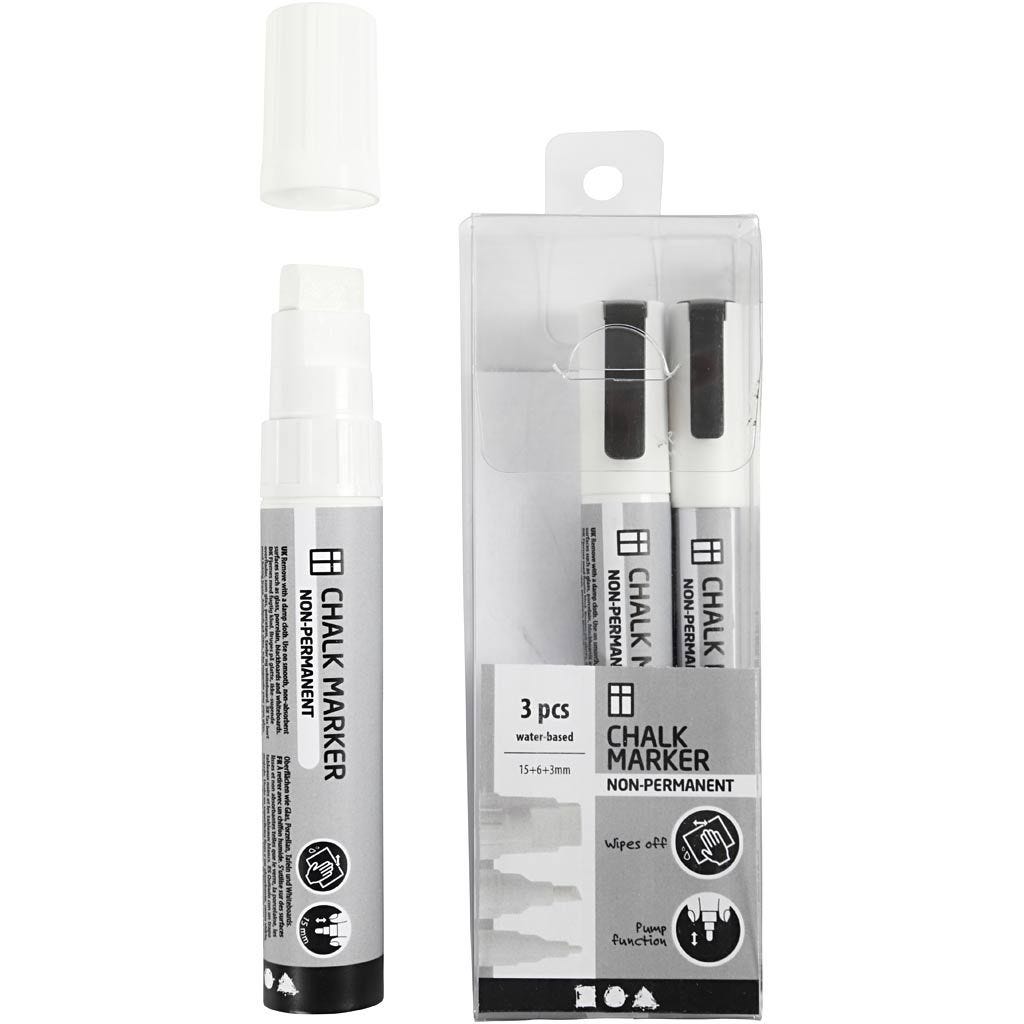 White Chalk Markers Set - 3pc | Buy Online from The Home Crafters