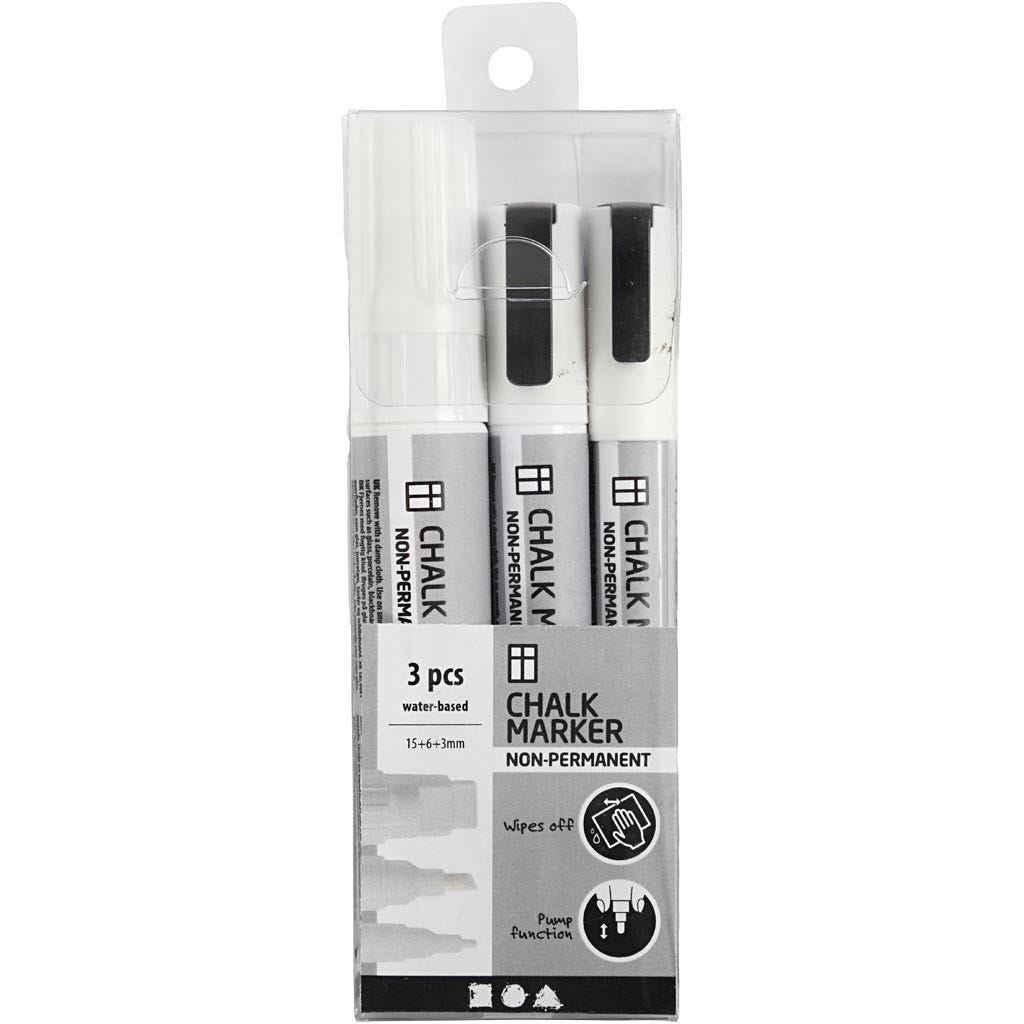 White Chalk Markers Set - 3pc | Buy Online from The Home Crafters
