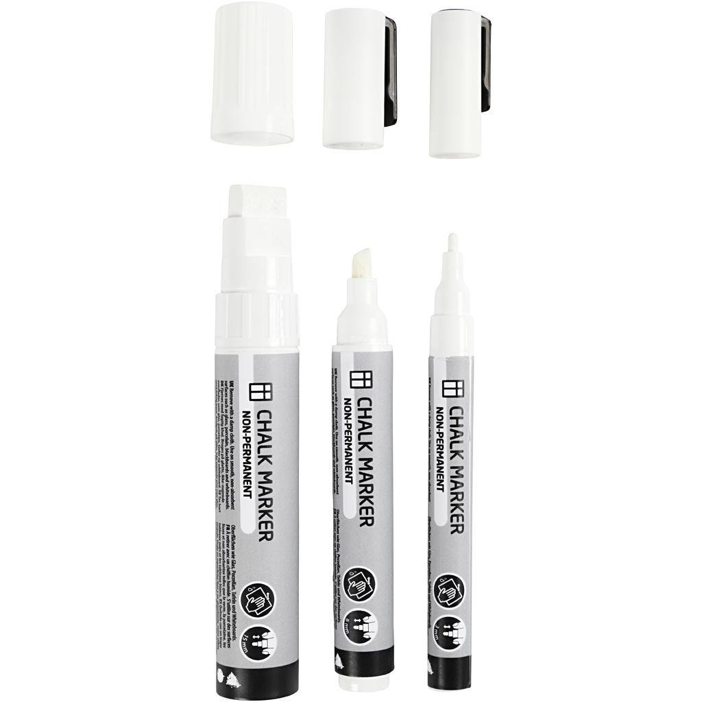 White Chalk Markers Set - 3pc | Buy Online from The Home Crafters