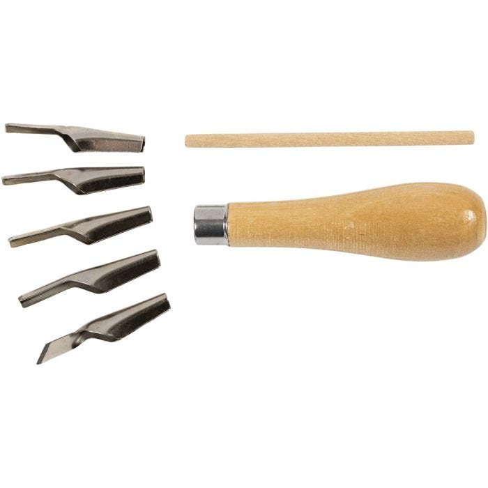 Lino Cutting Tool with 5 Blades