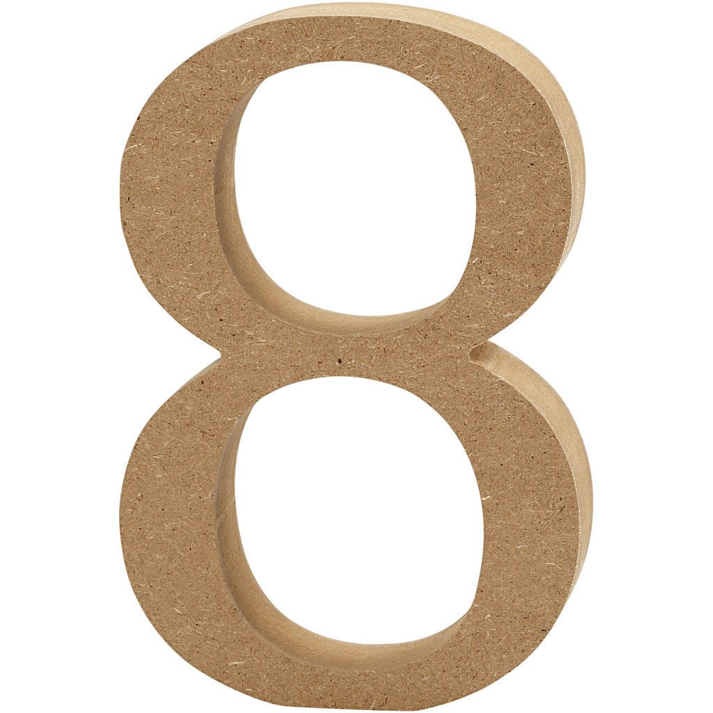 3d mdf Wooden Letters, Numbers & Symbols - 8cm | Buy Online from The Home Crafters