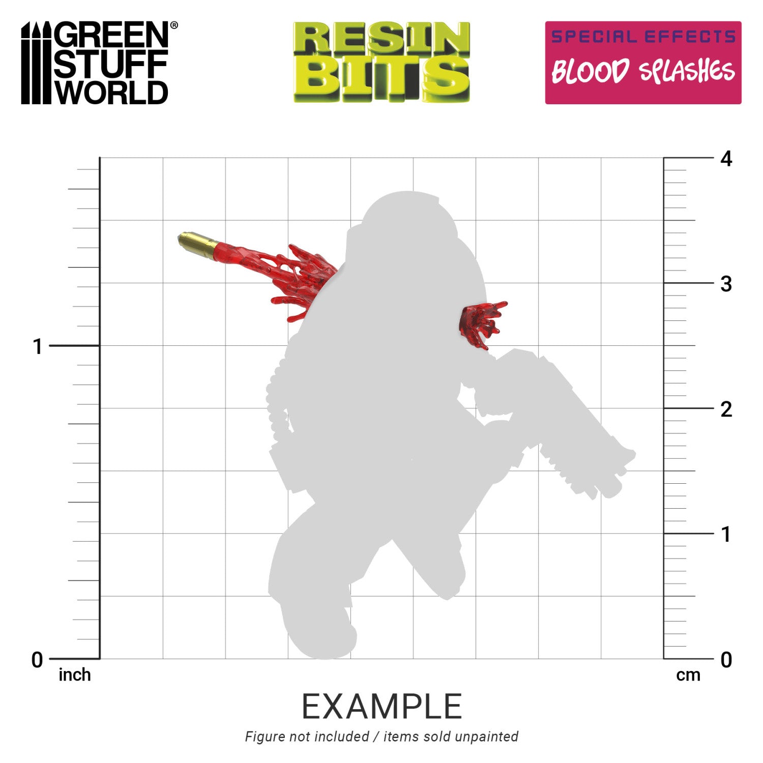 Resin Bits: Special Effects - 1:48 Blood Splashes - 40pc