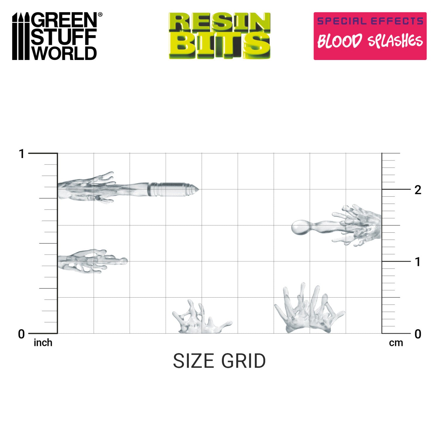 Resin Bits: Special Effects - 1:48 Blood Splashes - 40pc