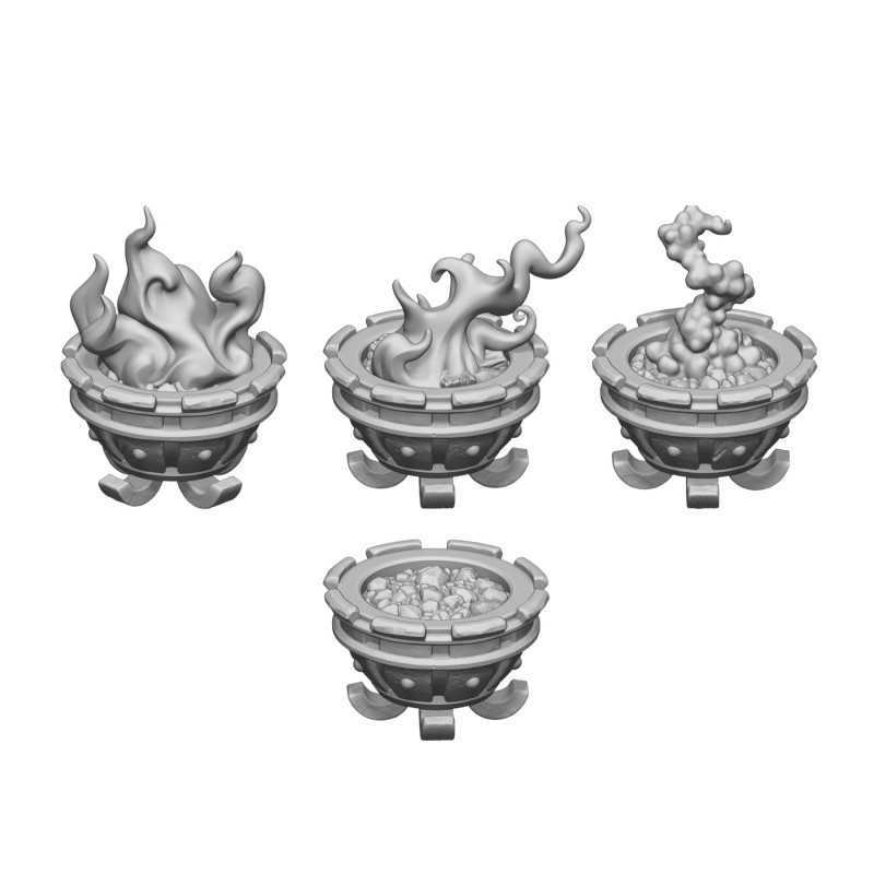 Green Stuff World: 3d Printed Resin Bits Scenery - 1:48 Dungeon Braziers - 4pc | Buy Online from The Home Crafters