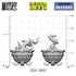 Green Stuff World: 3d Printed Resin Bits Scenery - 1:48 Dungeon Braziers - 4pc | Buy Online from The Home Crafters