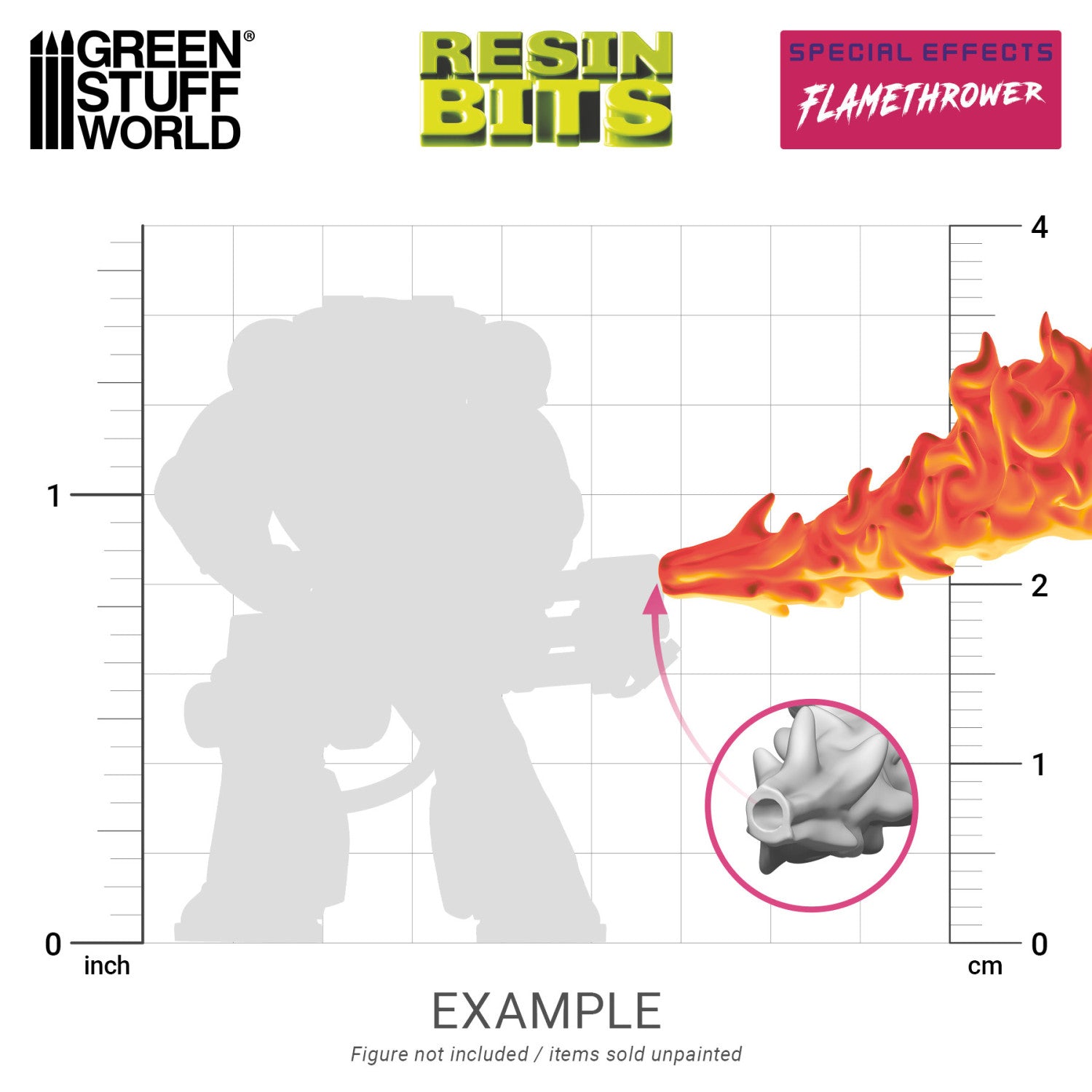 Resin Bits: Special Effects - 1:48 Flamethrower Effect - 10pc | Buy Online from The Home Crafters
