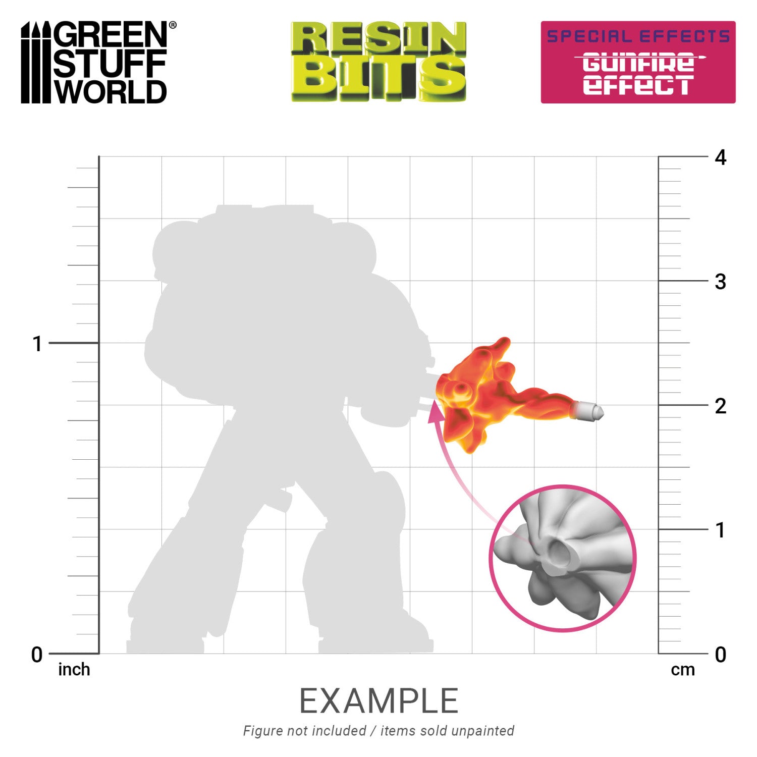 Resin Bits: Special Effects - 1:48 Gunfire Effect - 22pc | Buy Online from The Home Crafters