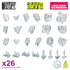 Resin Bits: Special Effects - 1:48 Hacker Screens - 26pc | Buy Online from The Home Crafters