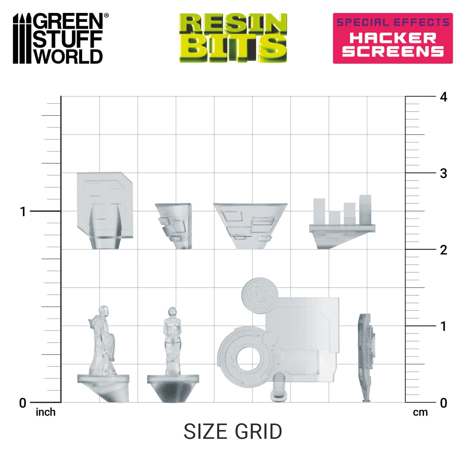 Resin Bits: Special Effects - 1:48 Hacker Screens - 26pc | Buy Online from The Home Crafters