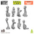 Resin Bits: Skulls & Bones - 1:48 Mechanical Servo Skulls - 8pc | Buy Online from The Home Crafters