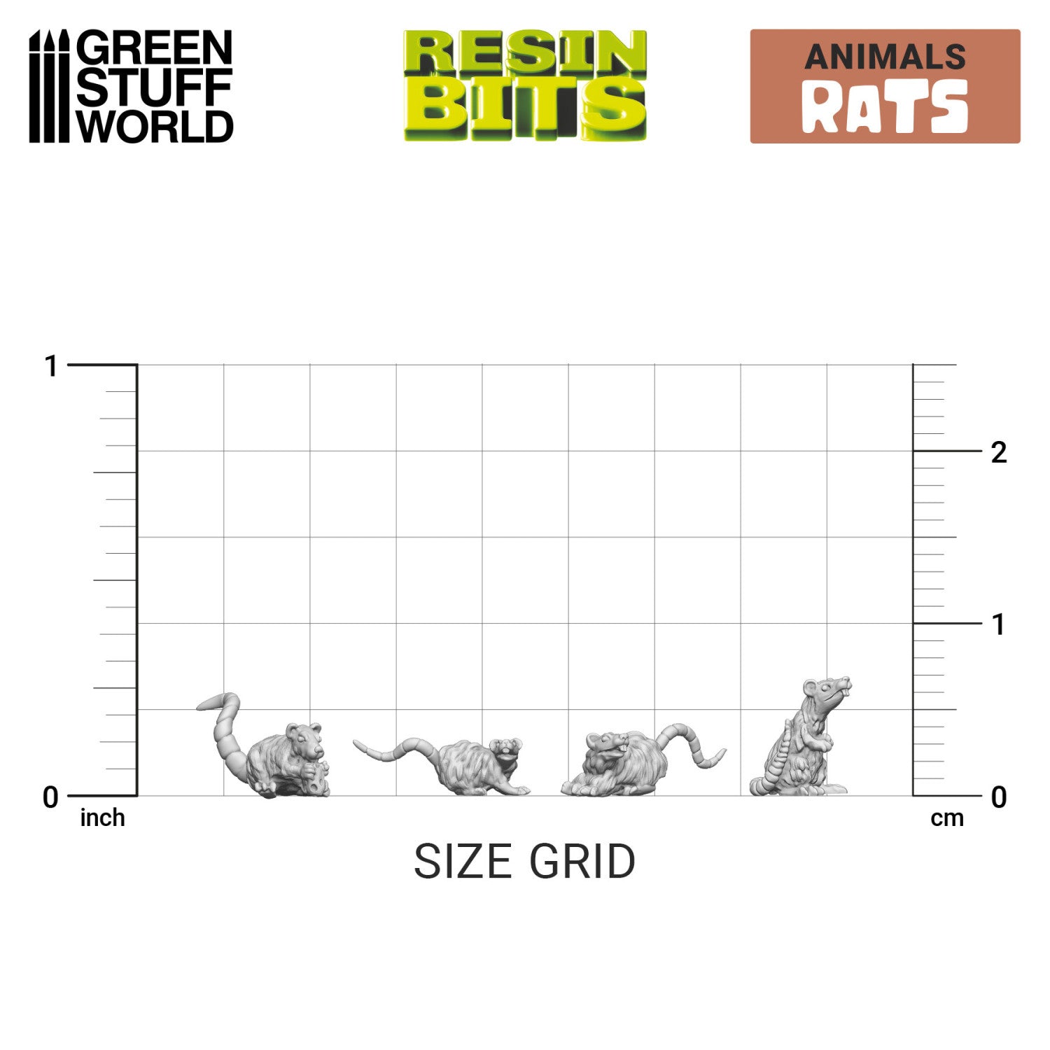 Resin Bits: Animals - 1:48-1:35 Small Rats - 25pc | Buy Online from The Home Crafters