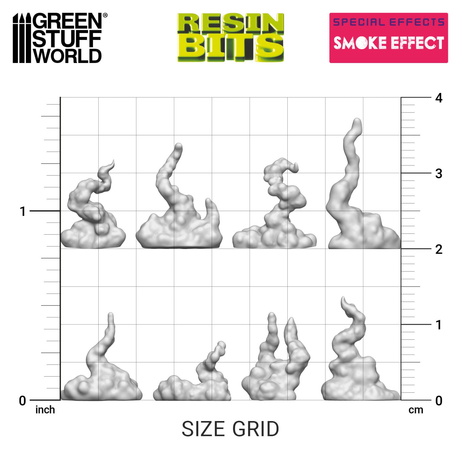Resin Bits: Special Effects - 1:48-1:35 Smoke Effect - 28pc