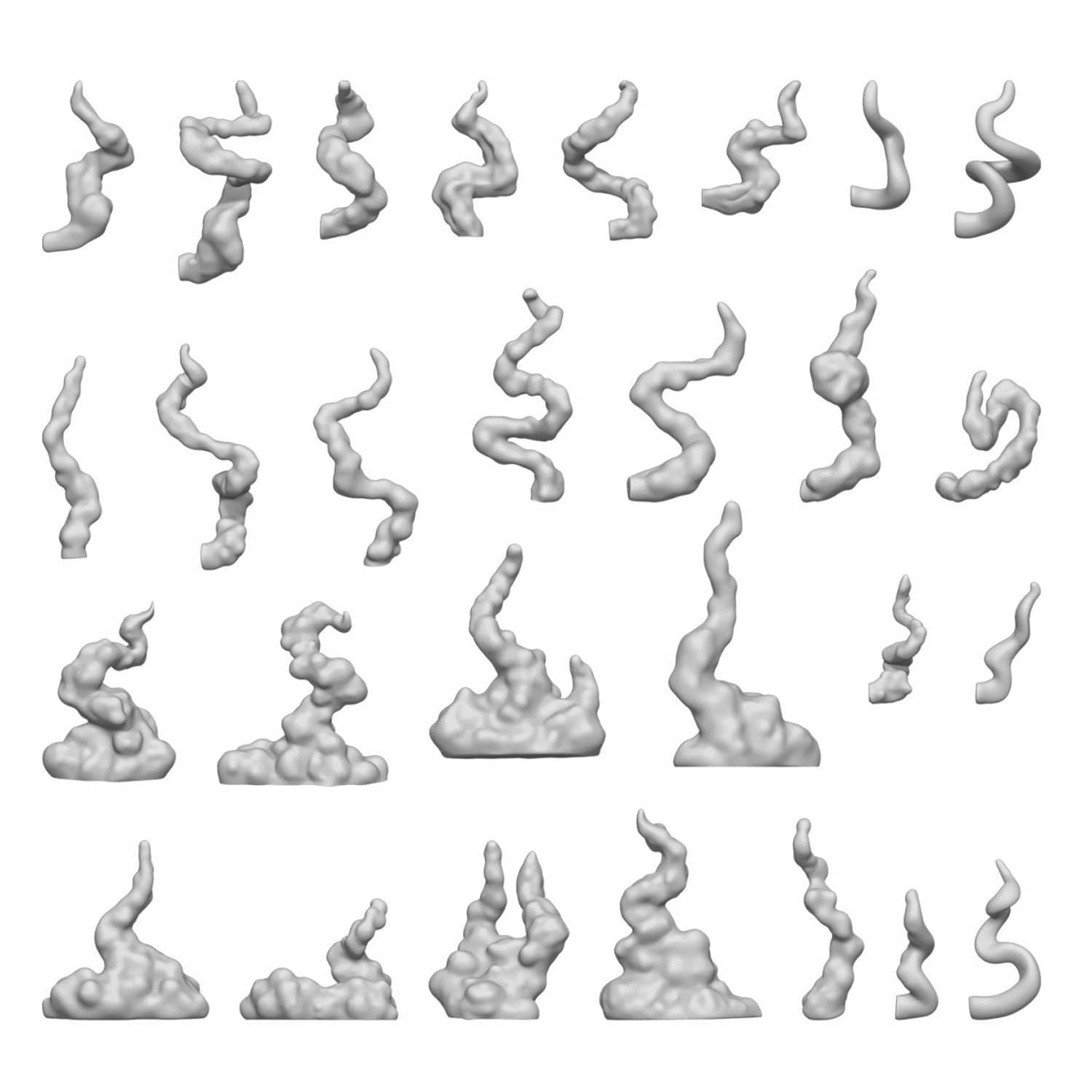 Resin Bits: Special Effects - 1:48-1:35 Smoke Effect - 28pc