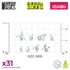 Resin Bits: Special Effects - 1:48-1:35 Splash Effect - 31pc