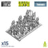 Green Stuff World: 3d Printed Resin Bits Scenery - 1:48 - 1:35 Dungeon Wall Torches - 15pc | Buy Online from The Home Crafters
