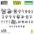 Green Stuff World: 3d Printed Resin Bits Scenery - 1:48 Wild Mushrooms - 33pc | Buy Online from The Home Crafters