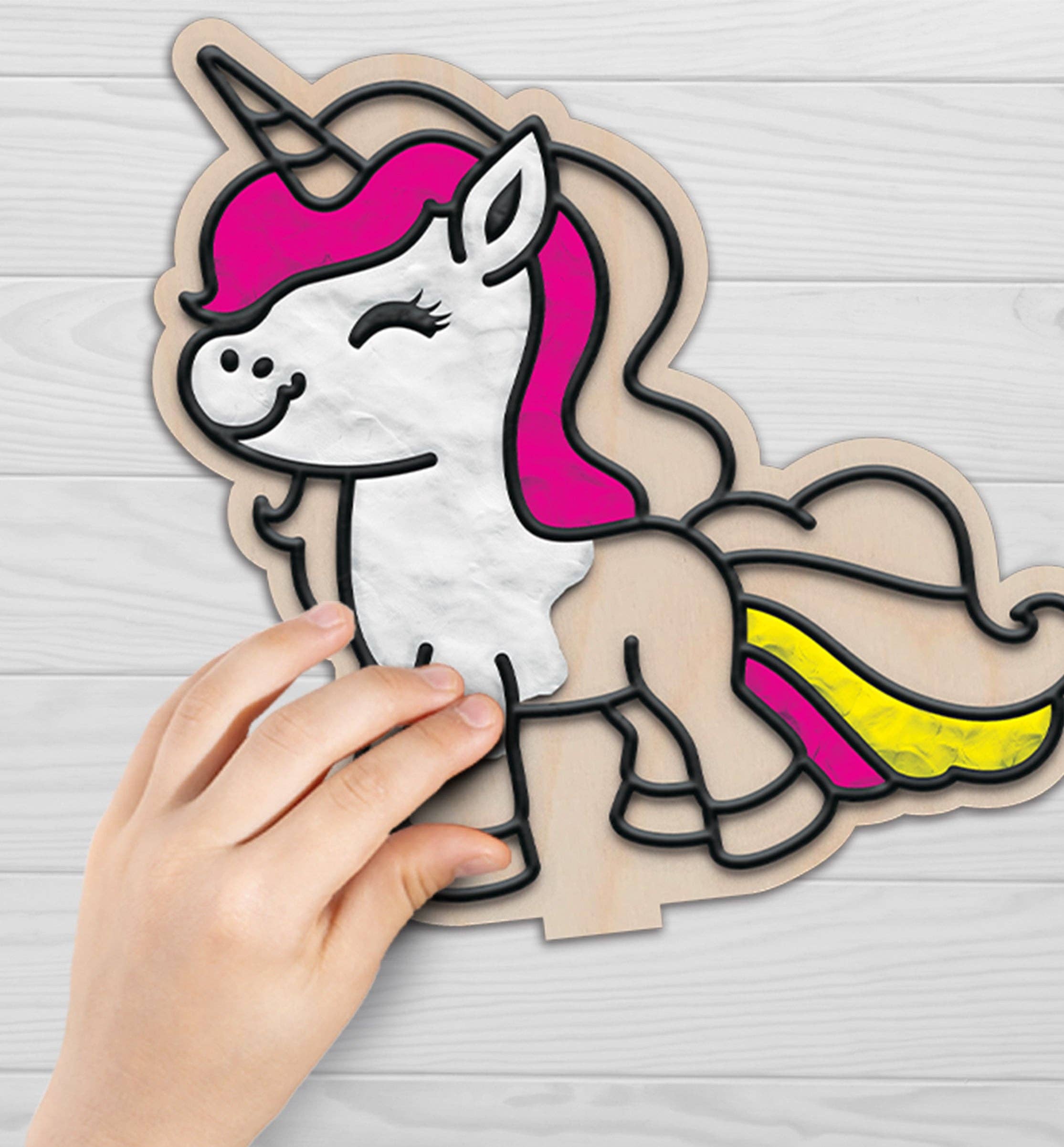 Unicorn Clay Colouring Kit